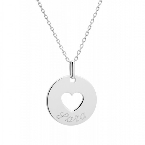 Collier personnalisé accroche coeur en argent