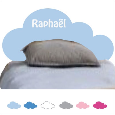 Tête de lit sissi nuage personnalisable  Lili Pouce : stickers, appliques,  frises, tapis, luminaires, lampes, suspensions enfant