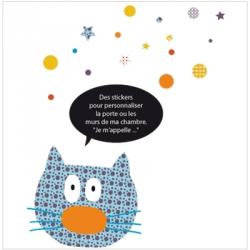 Ardoise Chat Bleu Lili Pouce Stickers Appliques Frises Tapis Luminaires Lampes Suspensions Enfant