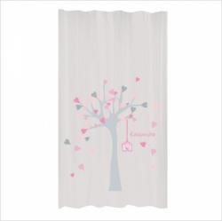 Rideaux Arbre à Coeurs Rose Gris Lili Pouce Stickers Appliques Frises Tapis Luminaires Lampes Suspensions Enfant